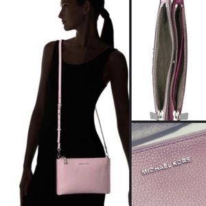Michael Kors pink / lilac leather crossbody